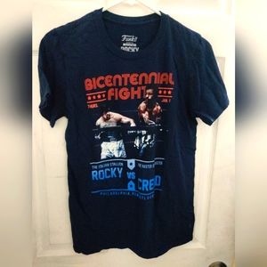 Men's T Shirt Funko Bicentennial Fight Rocky Vs Creed SM Balboa Nice Free ship